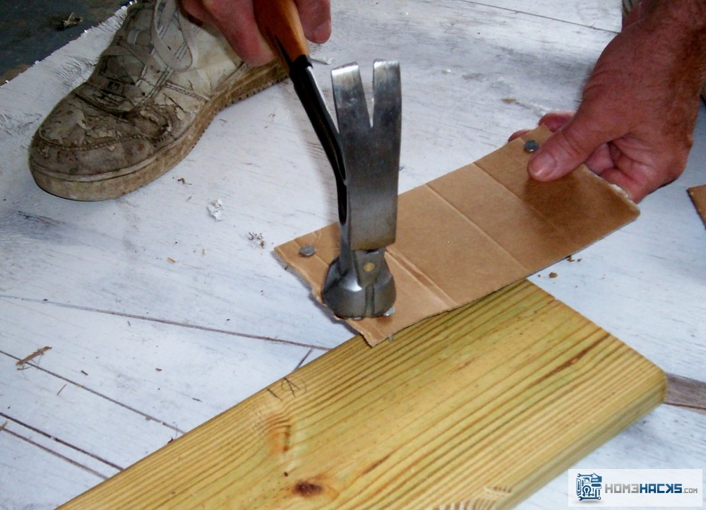 Cardboard Nail Starter that Saves Your Fingers HomeHacks