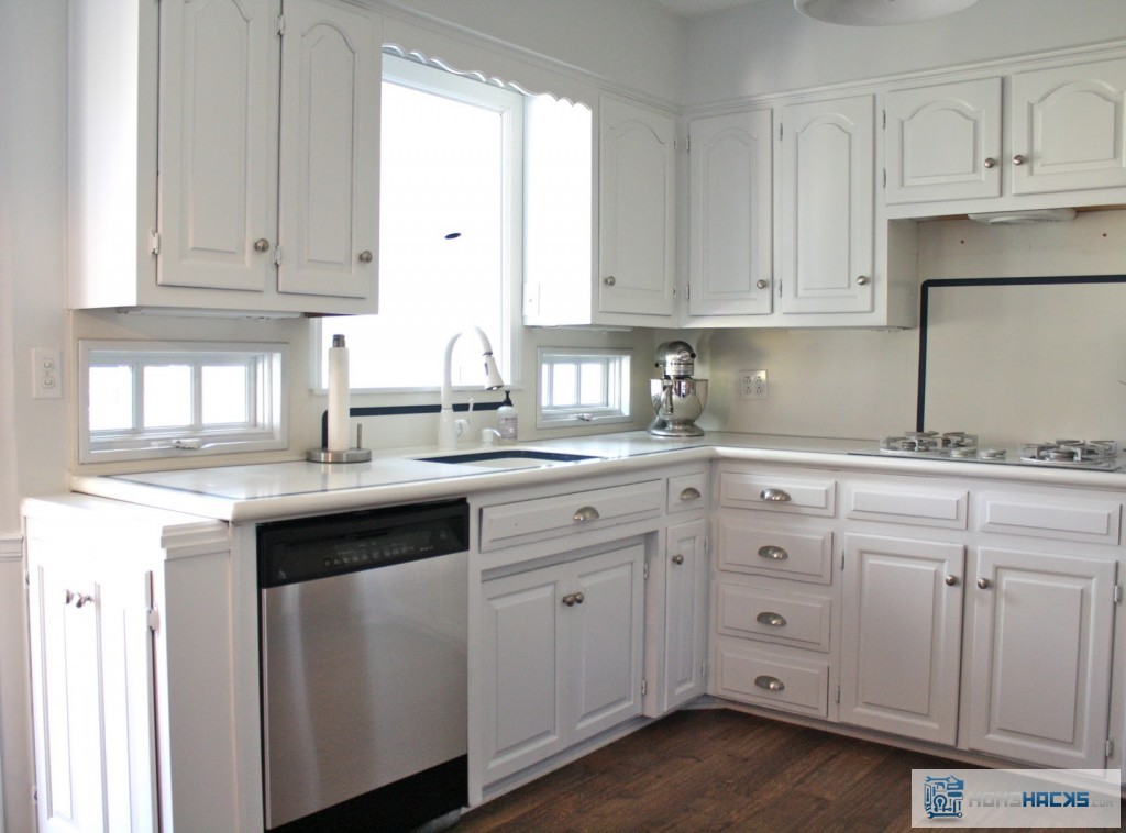 Stainless Steel Contact Paper Dishwasher Makeover HomeHacks