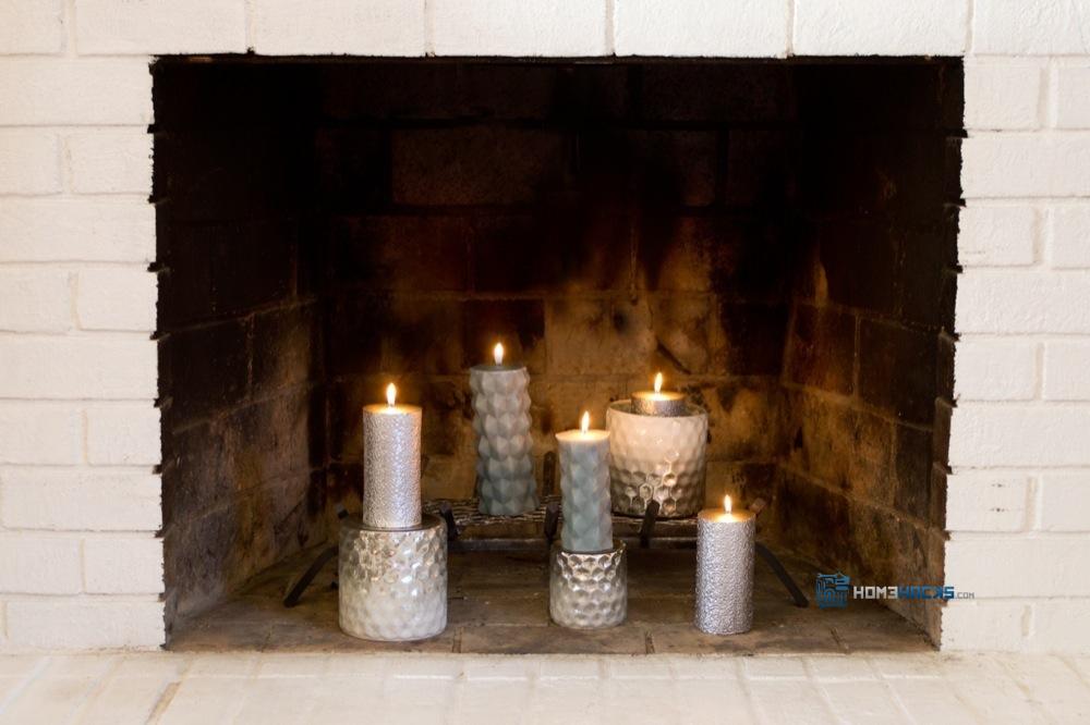 Fireplace Candles Homes, Candles In Gas Fireplace