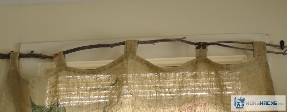 How to Make a Tree Branch Curtain Rod - HomeHacks