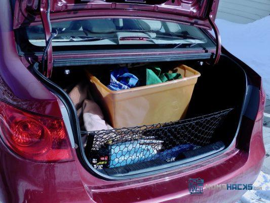 Keep a Laundry Basket in Your Vehicle to Carry Groceries into the House