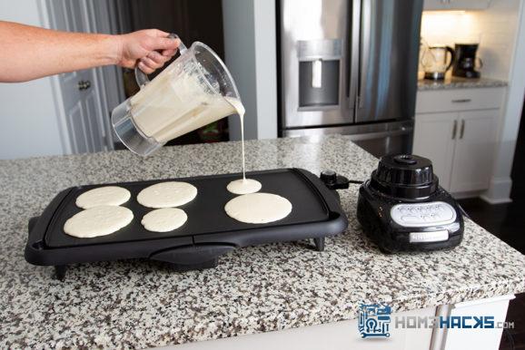 pancake batter in a blender