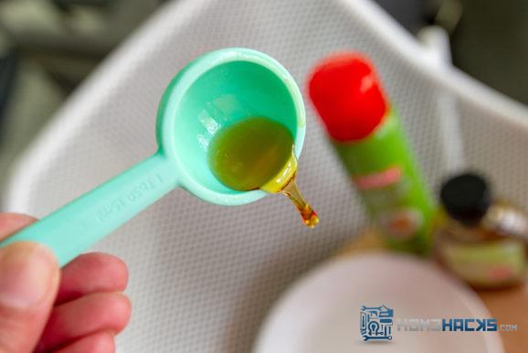 simple honey pour with non-stick spray